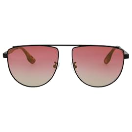 Autre Marque-Aviator-Style Metal Sunglasses-Black