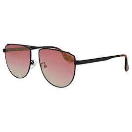 Autre Marque-Aviator-Style Metal Sunglasses-Black