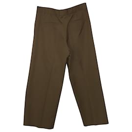 Prada-Pantalon Prada Kaki en Coton Marron-Marron