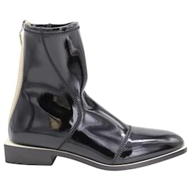 Fendi-Ankle boot Fendi Fframe bico quadrado em nylon preto-Preto