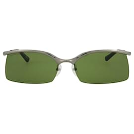 Balenciaga-Óculos de sol de metal com estrutura retangular-Prata,Metálico