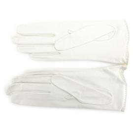 Hermès-[Used] Hermes Gloves Ladies White x Gray-White,Grey