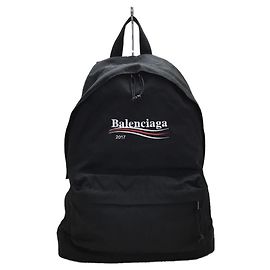 BALENCIAGA Backpack / Nylon / BLK / 459744.1000.a.535269 // Daypack logo print Black