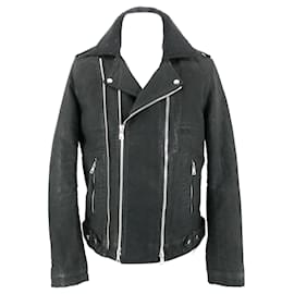 Balmain-Balmain jacket in black shearling with zip-Black