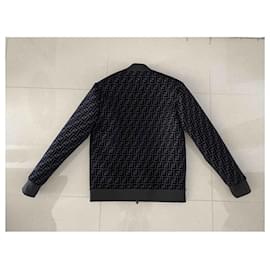 Fendi-bomber jacket bomber jacket FENDI FF LOGO man size 50IT-Black