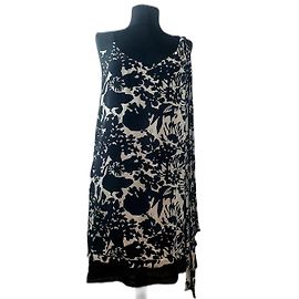 Vestido de seda Diane Von Furstenberg negro multicolor beige Negro Multicolor Beige