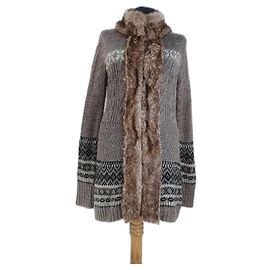 Cardigã Cynthia Rowley de Lã e Alpaca Multicor Multicor