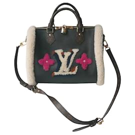 Louis Vuitton-LOUIS VUITTON Shearling bag speedy Limited Edition-Black
