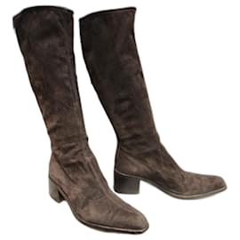 Autre Marque-boots stretxh Gray Mer p 38,5-Dark brown