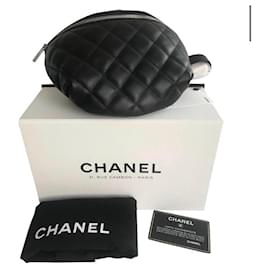 Chanel-CHANEL SAC CEINTURE NOIR EN CUIR . NEUF-Noir