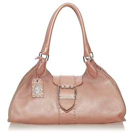 Fendi-Sac à bandoulière en cuir rose Fendi Selleria Sporty-Rose