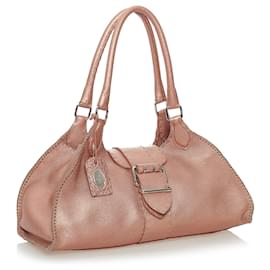 Fendi-Sac à bandoulière en cuir rose Fendi Selleria Sporty-Rose