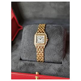 Cartier-Panthere Diamond 18K RELÓGIO DE OURO AMARELO-Gold hardware