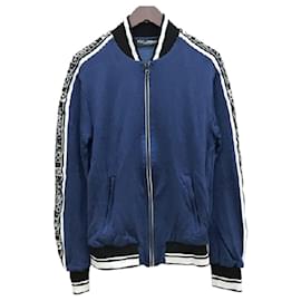 Dolce & Gabbana-[Used] Dolce & Gabbana Track Jersey Jacket Sweatshirt Dolce & Gabbana D & G Blouson Men's Size 46 Navy-Navy blue