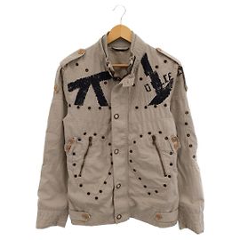 [Gebraucht] Dolce & Gabbana 04SS-Graffiti-Lack-Militärjacke Beige