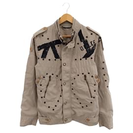 Dolce & Gabbana-[Used] Dolce & Gabbana 04SS Graffiti Paint Military Jacket-Beige