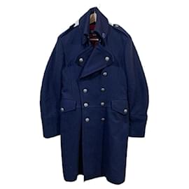 Dolce & Gabbana-[Used] Dolce & Gabbana lined Breathed Wool Napoleon Chester Coat 44/30 Navy-Navy blue