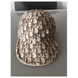 Dior-Cappello con monogramma Dior-Bianco,Beige