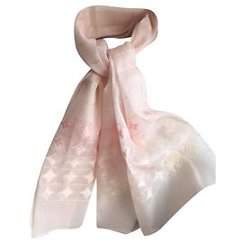 Louis Vuitton Estola de seda Monogram Vuitton Rosa