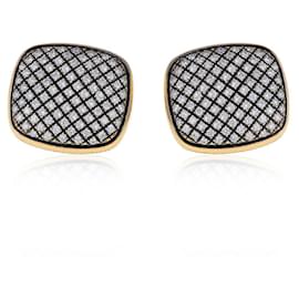 Autre Marque-Gold cufflinks with diamonds-Other