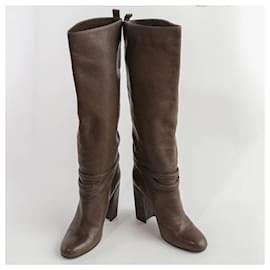 Saint Laurent-Сапоги Yves Saint Laurent-Brown