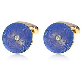 Faberge Abotoaduras Fabergé em ouro com diamantes e esmalte Outro