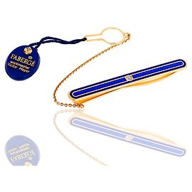 Faberge Enamel Gold Tie Clip Other