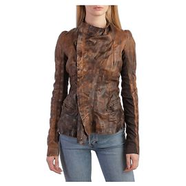 Rick Owens Lederjacke Braun