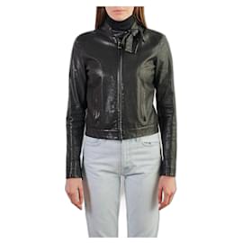 Prada leather jacket Black