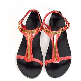 Tom Ford Flache Sandalen Rot