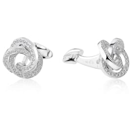 Autre Marque-Gold cufflinks with diamonds-Other