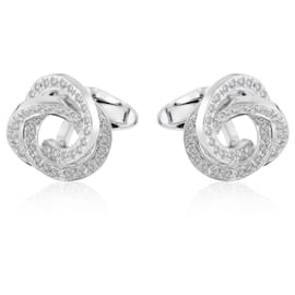 Autre Marque-Gold cufflinks with diamonds-Other
