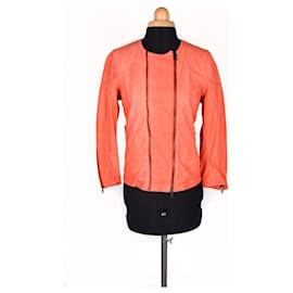 Drome Bright leather jacket Orange
