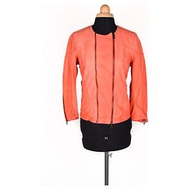 Drome Helle Lederjacke Orange