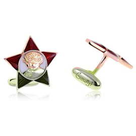 Autre Marque-Gold cufflinks with Gourji enamel-Other