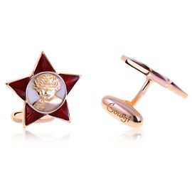 Autre Marque Abotoaduras de ouro com esmalte Gourji Outro