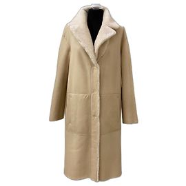 abrigo Drome reversible de piel de cordero Beige