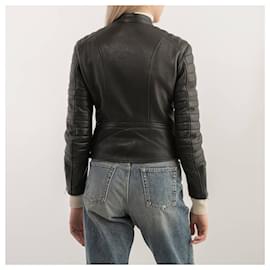 Céline-Celine Leather Jacket-Black