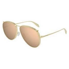 Alexander Mcqueen-Sunglasses Alexander McQueen GOLD model AM0170S-Golden