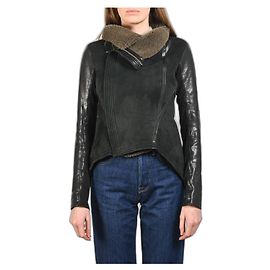 Rick Owens Leather Jacket Black