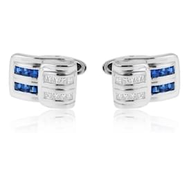 Autre Marque-Cufflinks with sapphires and diamonds-Other