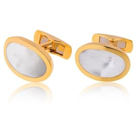 Autre Marque-Gold cufflinks with mother-of-pearl Grand Maitre-Other