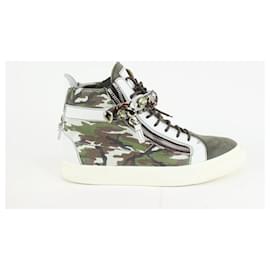 Giuseppe Zanotti-men's 45 Jeweled Camo London High Top Sneaker-Other