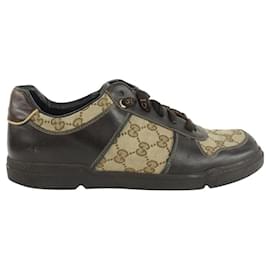 Gucci-men's 9 US Brown Monogram GG Signature Lace Low Sneakers-Other