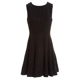Robe de cocktail noire Diane Von Furstenberg en coton avec perles Noir