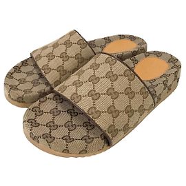 [Gebraucht] GUCCI　 GG Canvas Herren Slide Sandalen Braun Größe: 6 Braun