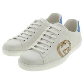 [Occasion] GUCCI Baskets Gucci hommes Blanc Bleu Beige