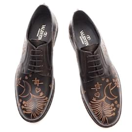 Valentino Garavani-[Used]  Unused item VALENTINO GARAVANI carving leather shoes [Size: 40] Dark brown Domestic genuine Valentino Garavani Men's 1L / 90958S / FSEP27 / HM-Dark brown