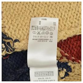 Ralph Lauren-[Used]  Denim & Supply Ralph Lauren / Denim and Supply Ralph Lauren Cotton Linen Knit Union Jack Shawl Long Sleeve Cardigan-Dark red,Navy blue,Dark blue