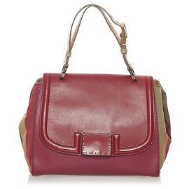 Fendi Red Silvana Leather Satchel Red Multiple colors